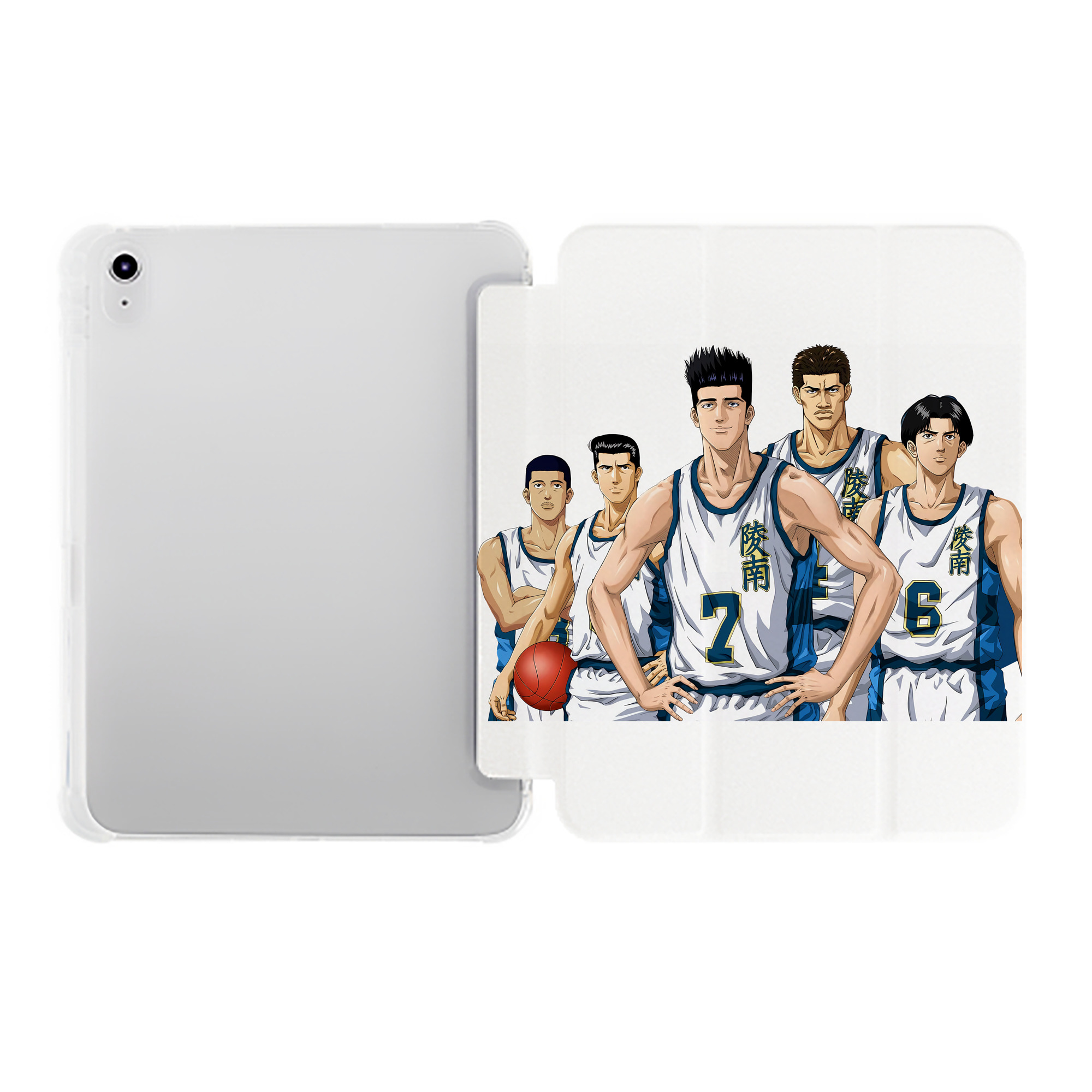 （画像用） SLAM DUNK／スラムダンク IPad ケース ペン収納付き 三つ折りスタンド PUレザー×シリコン 対応機種9.5/10.5/10.9インチ